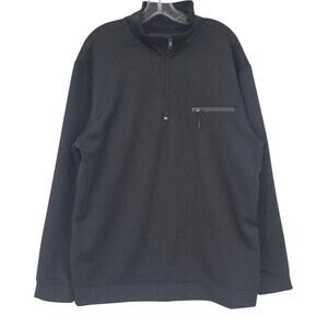 Triumph Over Tragedy Men’s Black Knit Quarter Zip Pull Over Jacket Mens 2XL 3792